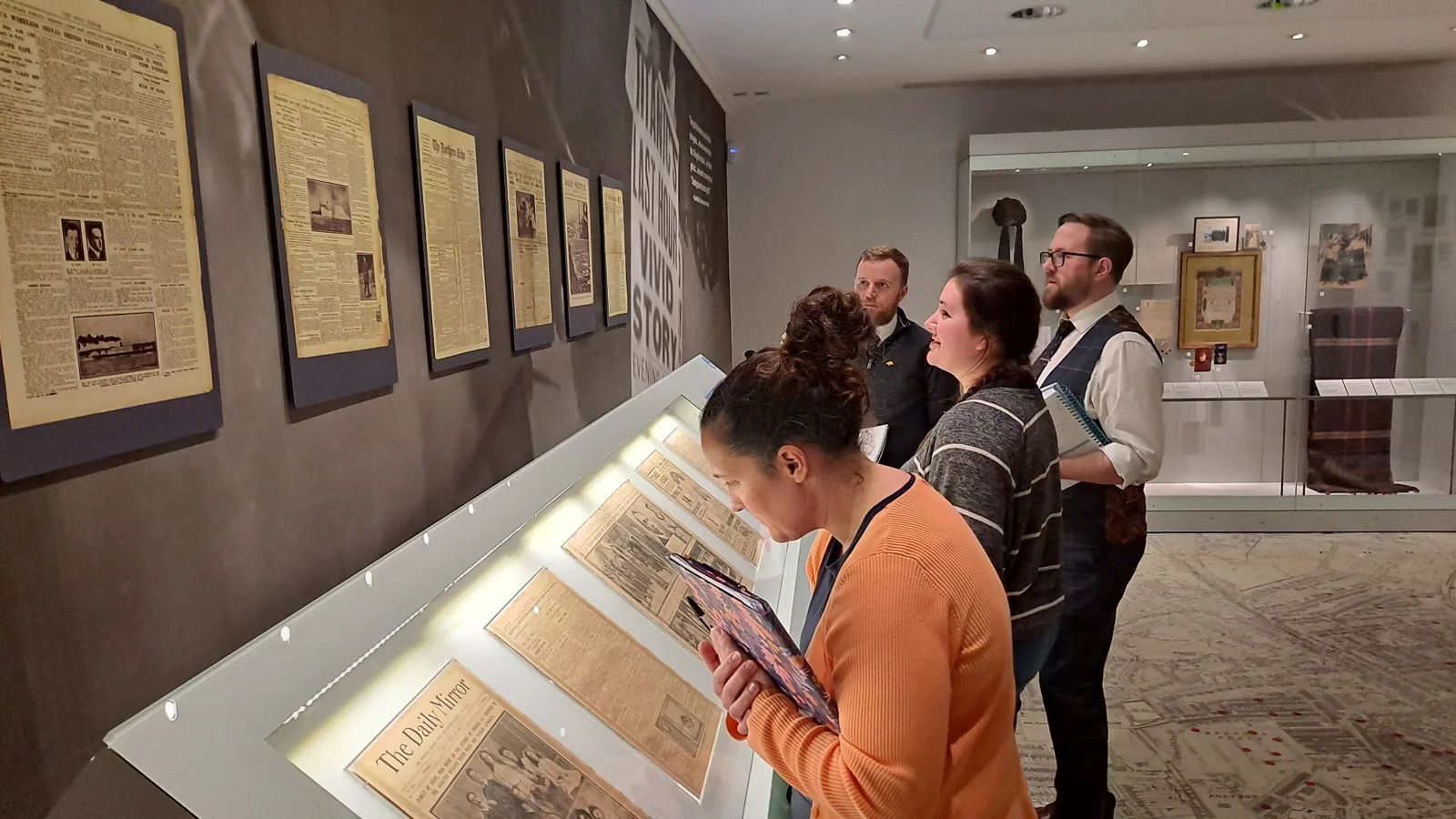 Project participants exploring the exhibits at SeaCity Museum